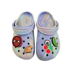 Crocs Unisex Disney Marbled Clog Girl’s Size 11 C Spiderman Nemo Rose Cucumber